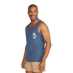 NWT Chubbies Men's Blue Scoop Neck Graphic Logo The Relaxer Tank Top Size XL
